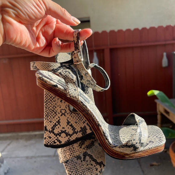 Vintage Y2K Snakeprint Funky Heel Edward Paul - Picture 12 of 12